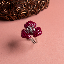 Load image into Gallery viewer, The Leafy Affair Ring | Adjustable Size | Red