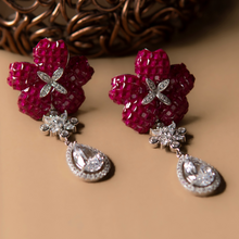 Load image into Gallery viewer, Evening Gala Danglers - Ruby Red