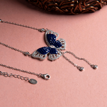 Load image into Gallery viewer, The Butterfly Effect Pendant with Chain - Sapphire Blue