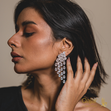 Load image into Gallery viewer, The Yin Yang Waterfall Earrings | Luxury 925 Metal | White