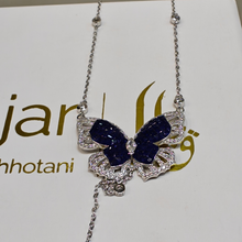 Load image into Gallery viewer, The Butterfly Effect Pendant with Chain - Sapphire Blue