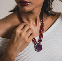 Load image into Gallery viewer, The Chunky Ruby-Amethyst Maala