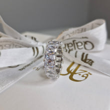 Load image into Gallery viewer, The Emerald Cut Eternity Band | Sterling Silver