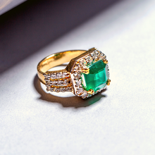 Load image into Gallery viewer, Vintage Solid Dark Green | Sterling Silver Rings