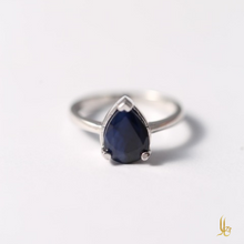 Load image into Gallery viewer, Pear Cut Sapphire Ring - September Birthstone