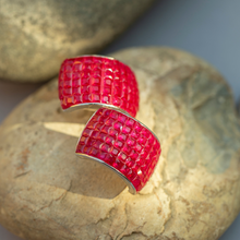 Load image into Gallery viewer, Red Half Hoop Tops