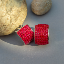 Load image into Gallery viewer, Red Half Hoop Tops