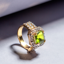 Load image into Gallery viewer, Olive Green Peridot | Sterling Silver Ring