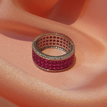 Load image into Gallery viewer, Ruby Red Luxury Bands | Premium Silver