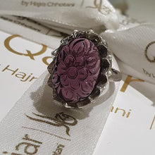 Load image into Gallery viewer, Nasrin - The Wild Rose Carved Ring