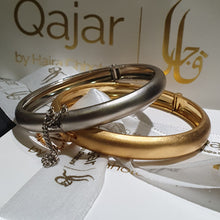 Load image into Gallery viewer, Egyptian Glaze Bangles | Matt Gold & Silver | Set of two