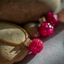 Load image into Gallery viewer, Hot Pink & Rose Gold Luxury Pendant Set