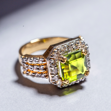 Load image into Gallery viewer, Olive Green Peridot | Sterling Silver Ring