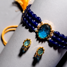 Load image into Gallery viewer, The Shah Bano - Blue Blooded Princess (Choker Set)