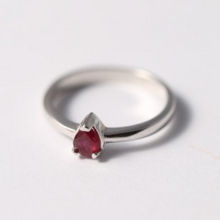 Load image into Gallery viewer, Pear Cut Ruby Ring - July Birthstone