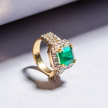 Load image into Gallery viewer, Vintage Solid Dark Green | Sterling Silver Rings