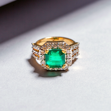 Load image into Gallery viewer, Vintage Solid Dark Green | Sterling Silver Rings