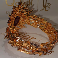 Load image into Gallery viewer, Qajar Hedgehog Bracelet with Raw Amethyst | Fine Silver