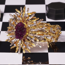 Load image into Gallery viewer, Qajar Hedgehog Bracelet with Raw Amethyst | Fine Silver