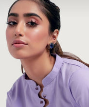 Load image into Gallery viewer, The Nusaybah Tops - Vintage Royal Blue Sapphire Inspired