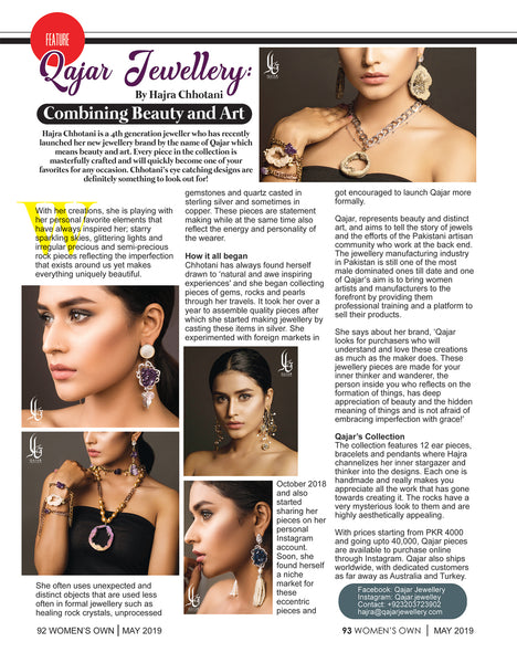 Qajar featured in Women’s Own Magazine