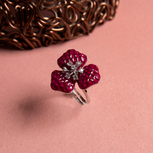 Load image into Gallery viewer, The Leafy Affair Ring | Adjustable Size | Red
