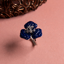 Load image into Gallery viewer, The Leafy Affair Ring | Adjustable Size | Blue
