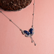 Load image into Gallery viewer, The Butterfly Effect Pendant with Chain - Sapphire Blue
