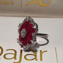 Load image into Gallery viewer, Red Floral Delight Ring | Premium 925 silver
