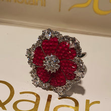 Load image into Gallery viewer, Red Floral Delight Ring | Premium 925 silver
