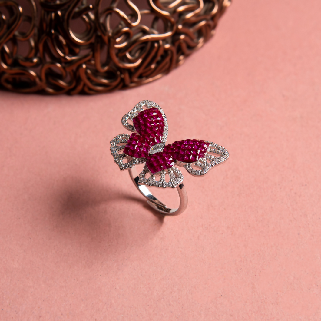 Butterfly Effect Ring | Crimson