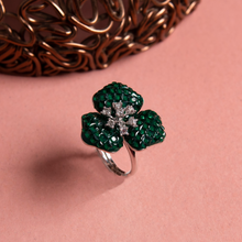 Load image into Gallery viewer, The Leafy Affair Ring | Adjustable Size | Green
