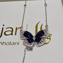 Load image into Gallery viewer, The Butterfly Effect Pendant with Chain - Sapphire Blue
