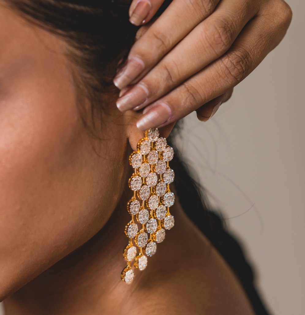 The Yin Yang Waterfall Earrings | Luxury 925 Metal | Gold