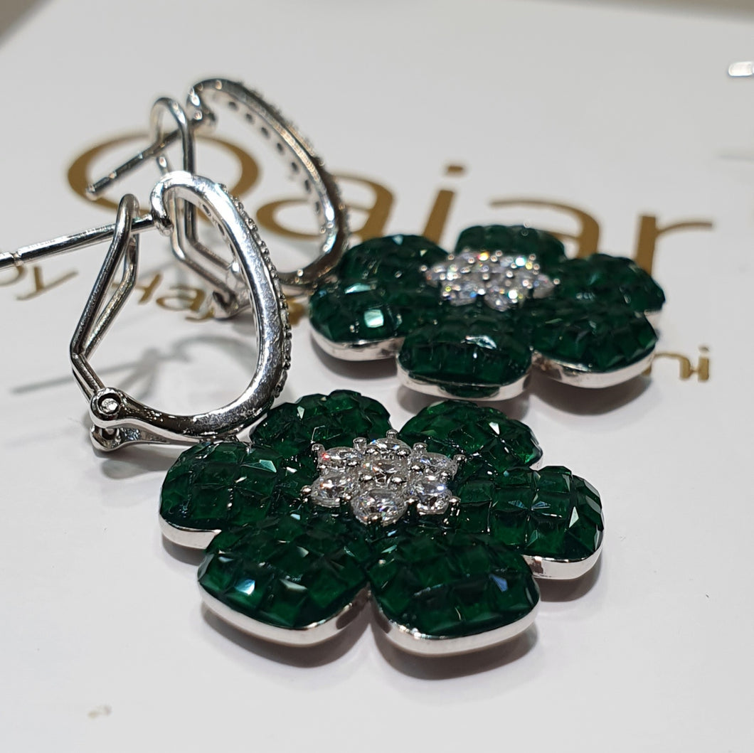 The All Rounder Floral Drops - Emerald Green