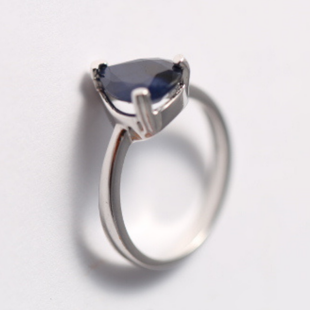 Pear Cut Sapphire Ring - September Birthstone