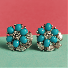 Load image into Gallery viewer, Vintage Turquoise Flower Tops
