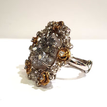 Load image into Gallery viewer, Raw Pyrite Statement Rock Ring

