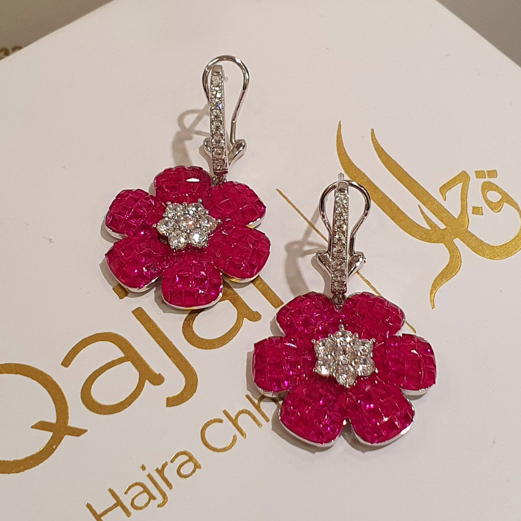 The All Rounder Floral Drops - Ruby Red