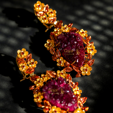 Load image into Gallery viewer, The Burgundy Bloom &amp; A Touch of Gold
