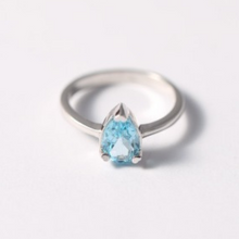 Load image into Gallery viewer, Aquamarine Ring - March Birthstone
