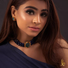 Load image into Gallery viewer, The Shah Bano - Blue Blooded Princess (Choker Set)
