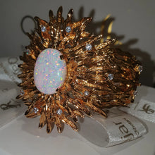 Load image into Gallery viewer, Qajar Hedgehog Bracelet with Opal | Fine Silver
